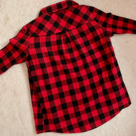Red Classic Flannel Shirt - Picture 2 of 3
